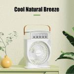 Disnie Rechargeable Mini Portable Cooling Fan – Ice Air Cooler with Spray & LED Light
