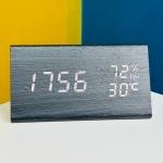 Triangle Wooden Style Digital Led Clock – Black