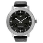 Fastrack NR3121SL02 Quartz Analog Grey Dial Leather Strap Watch