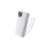 VENTION I15BB-V2 20000mAh 22.5W Power Bank with Built-in USB-C & Lightning Cables – White