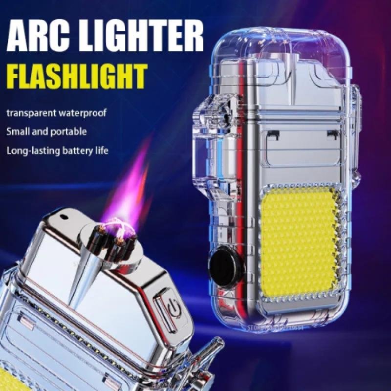Waterproof Rechargeable  Electric ARC Plasma Lighter with Flashlight