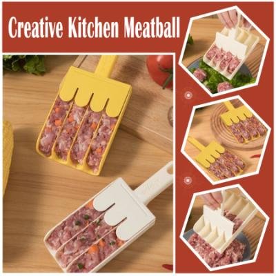 Creative Kitchen  Meatball Mold Meat Ball Scoop with Cutting Spade Ball Maker, None-Stick Meatball Maker