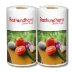 Bashundhara Kitchen Towel Double Pack (White)