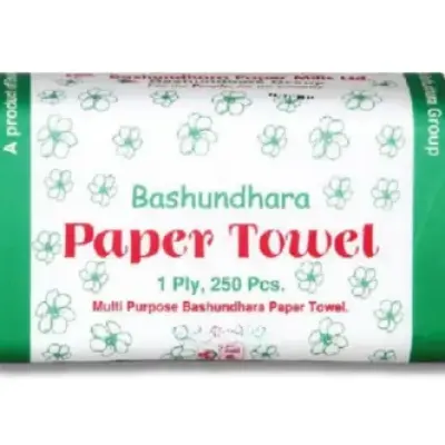 Bashundhara Paper Towel White 250Pcs (Poly)