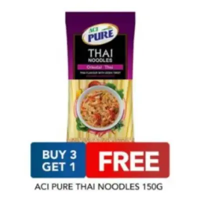 ACI Pure Thai Noodles 150gm (Buy3 Get1 Free)