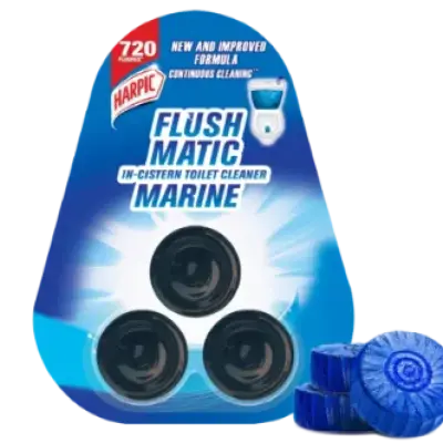 Harpic Flush Matic Marine In Cistern Toilet Cleaner 3X50gm