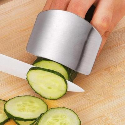 Stainless Steel Finger Guard, Kitchen Cutting Protector Ring for Vegetables, Metal Hand Shield (২পিস)