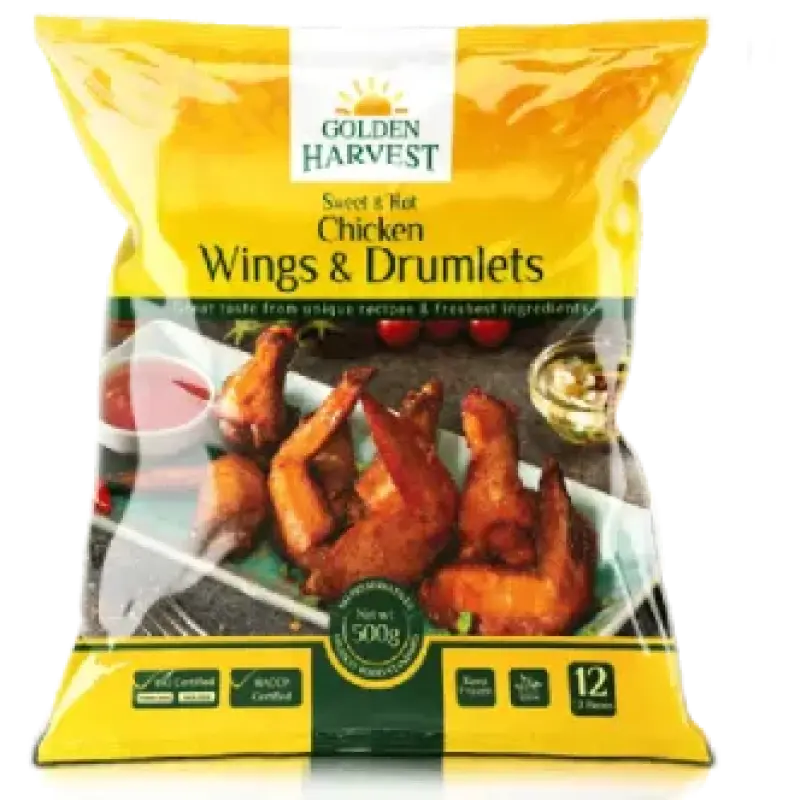 Golden Harvest Sweet & Hot Chicken Wings and Drumlets 500gm