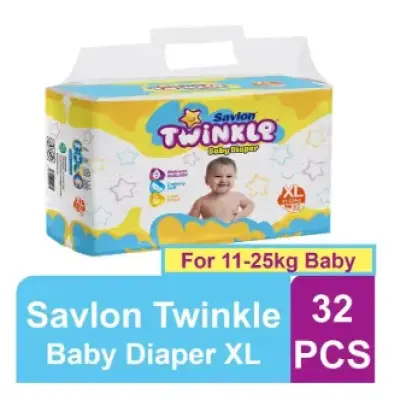Savlon Twinkle Baby Diaper XL (11-25kg) 32Pcs
