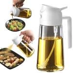 2-in-1 Oil Dispenser Bottle Sprayer Oil Kitchen Olive Oil Sprayer for Cooking Mister for Air Fryer, BBQ, Salad Frying  - KD078