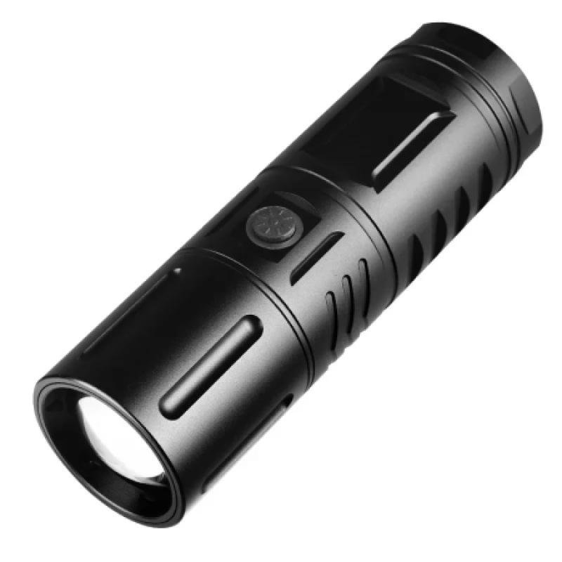 Aluminum Alloy T40 LED Zoom Outdoor Camping Flashlight with USB Rechargeable  - MC119
