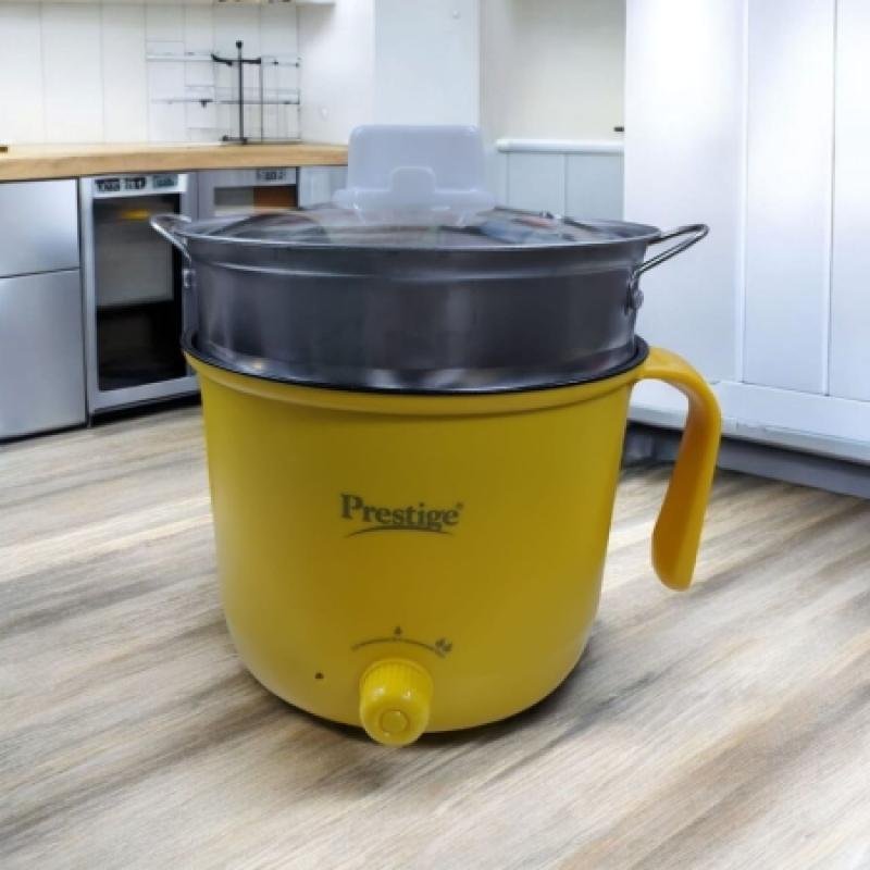 Prestige 2L Household Kitchen Electric Cooking Pot with Steamer - KD086