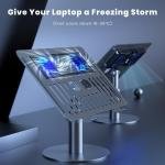 Laptop Cooling Pad Stand Semiconductor Cooler with Aluminum Alloy Holder - 360 Swivel, Rapid Cooling 50-86F ( MC120 )