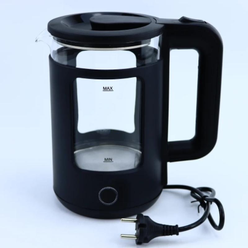 2000Watt 2 Liters Glass Electric Kettle with Teapot for Water Heater (Multicolor)