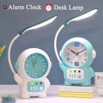 Cartoon Desk Lamp with Alarm Clock Desk Lamp Light Children Kids Reading Study Bedroom Living Room-BC025