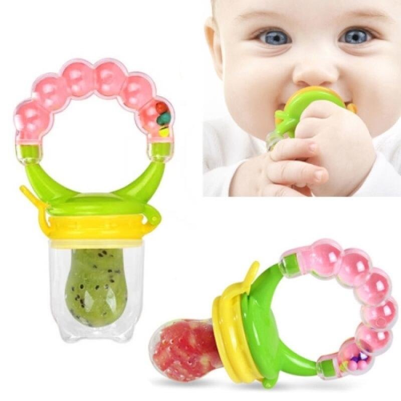 Baby Pacifier Fruit Vegetables Meat Feeder Nibbler Silicone Teething Pacifier Bag Baby Bottle Feeding Toy Nipple Supplies