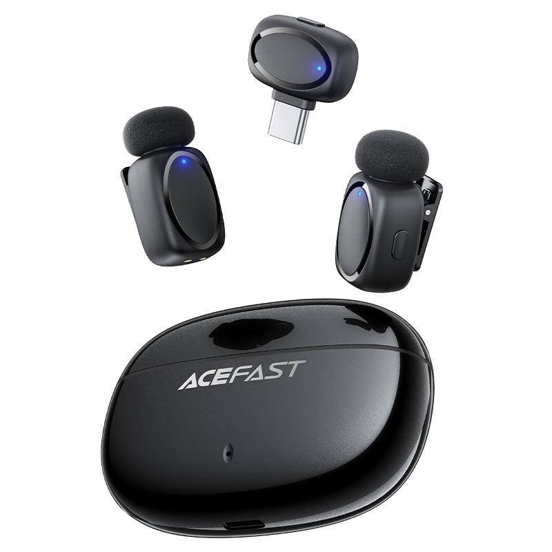 Acefast R2 Wireless Lavalier Microphone – Dual Mic