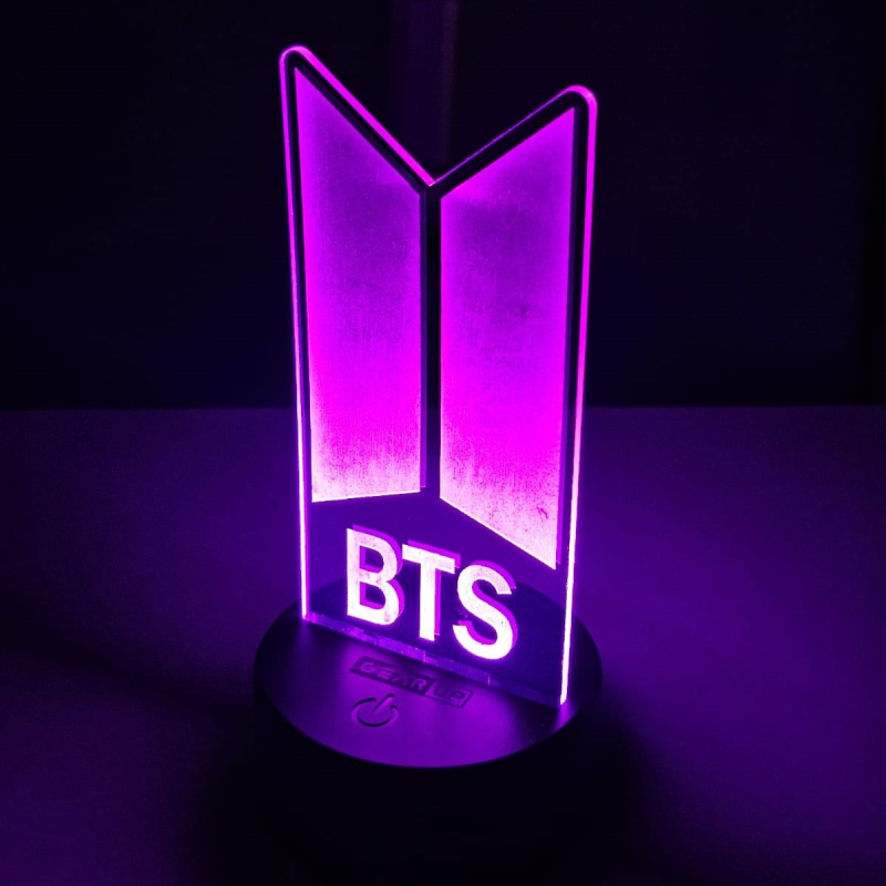 GearUP Acrylic Multicolor Night Lamp (BTS) – WHITE