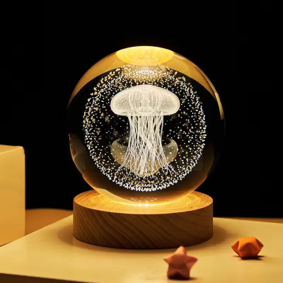 3D Crystal Ball – Jellyfish (1 color Base)