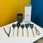 Premium 8Pcs Non-Stick Silicone Cooking Utensil Set with Holder