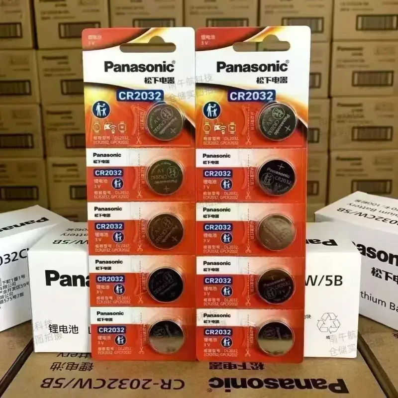 Original Panasonic CR2032 Lithium Battery 3V (5pcs Set)