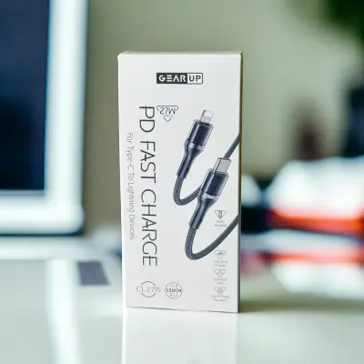 GearUP CL2715 Type-C to LIghtning 27W PD Fast Charging Cable & Data Cable 1.5m