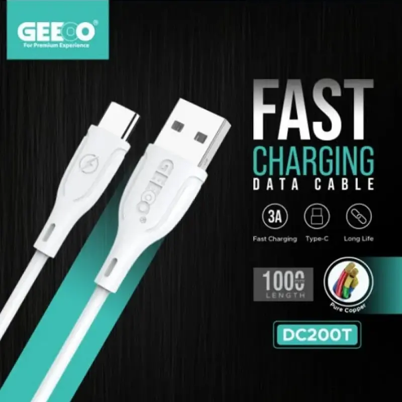 Geeoo DC 200T Type-C Pure Copper Fast Charging Cable
