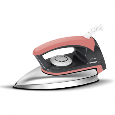 Havells Insta Plus Non Stick Coated Dry Iron 1000W (Peach & Grey)