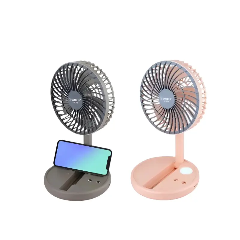 JYSUPER JY-2215 Folding Rechargeable Fan With LED Light – Random Color