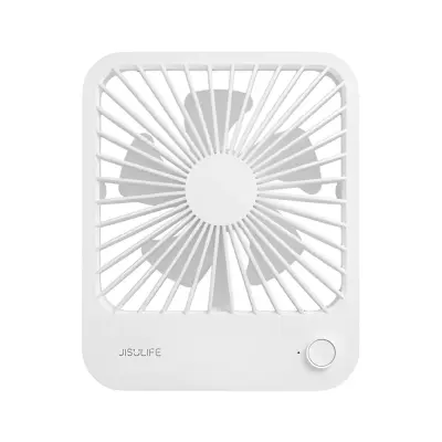 JISULIFE FA26 Rechargeable Ultra Thin Desktop Fan – White Color
