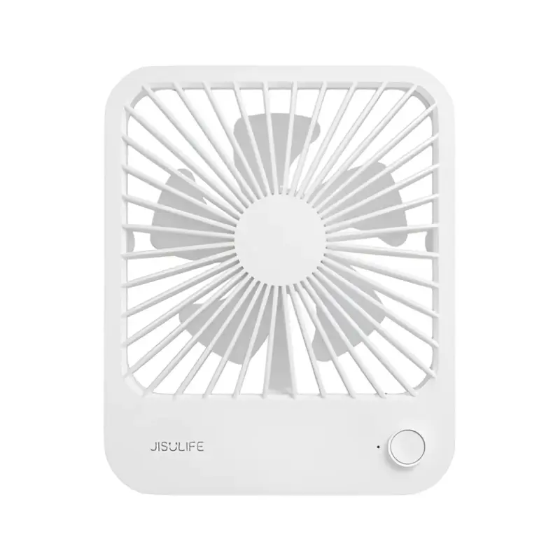 JISULIFE FA26 Rechargeable Ultra Thin Desktop Fan – White Color