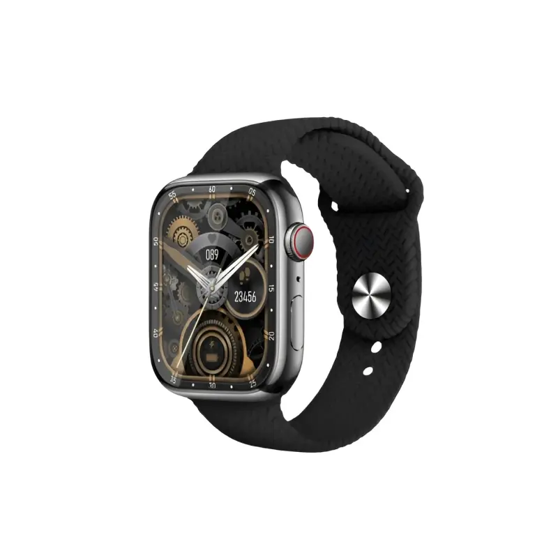 WS-S9 MAX Smartwatch with AMOLED Display and 2 Strap – Black Color