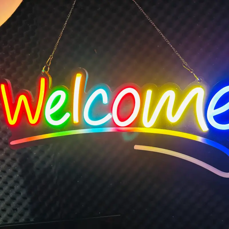 GearUP WELCOME Neon Sign For Greetings at Shop, Restaurant , Pharmacy, Cafe
