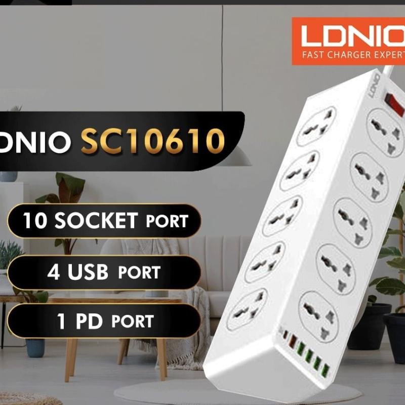 LDNIO SC10610 30W 6-Port USB Charger Power Strip