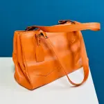 Original Leather Handbag for Women – Orange color
