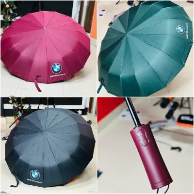 BMW 16 Ribs Automatic Open and Close Compact Umbrella – Random Color