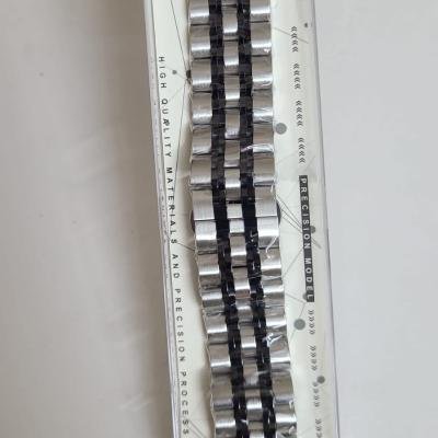 42/44/49mm SS Beny Metal Strap For Smartwatch – Silver+Black Color