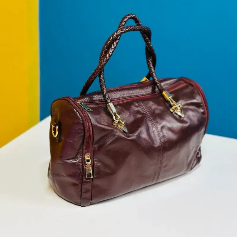 Original Leather Handbag for Women – maroon color