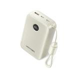 VENTION FKBN0-C 22.5W 20000mAh LED Display Power Bank with Built-in USB-C to C Cable – Beige