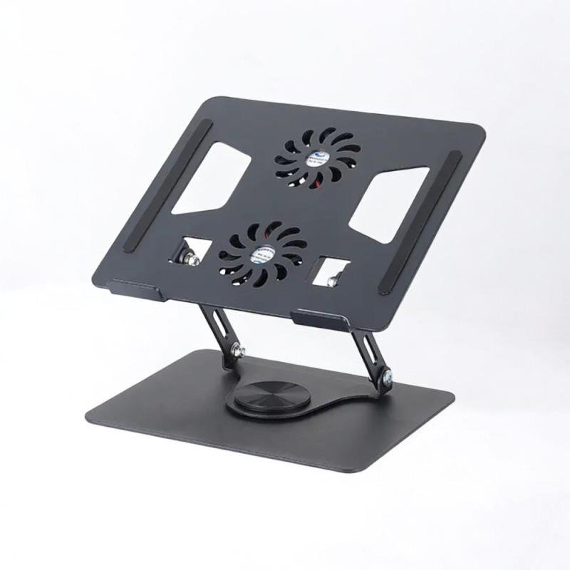 YL-906 Adjustable Aluminum Laptop Stand with Dual Cooling Fans