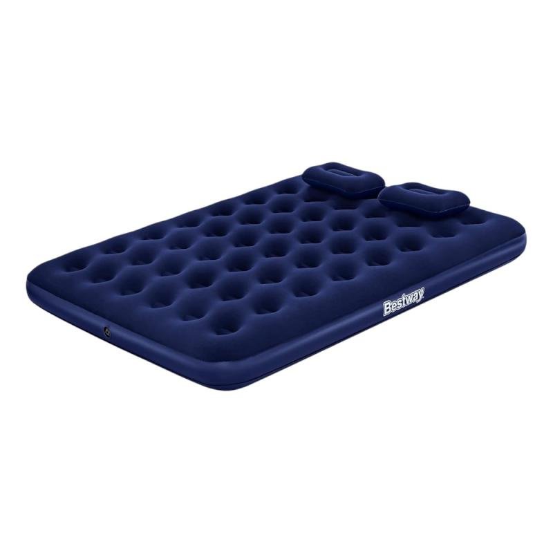 Bestway Inflatable Double Air Mattress With Pillo & Manual Air Pumper