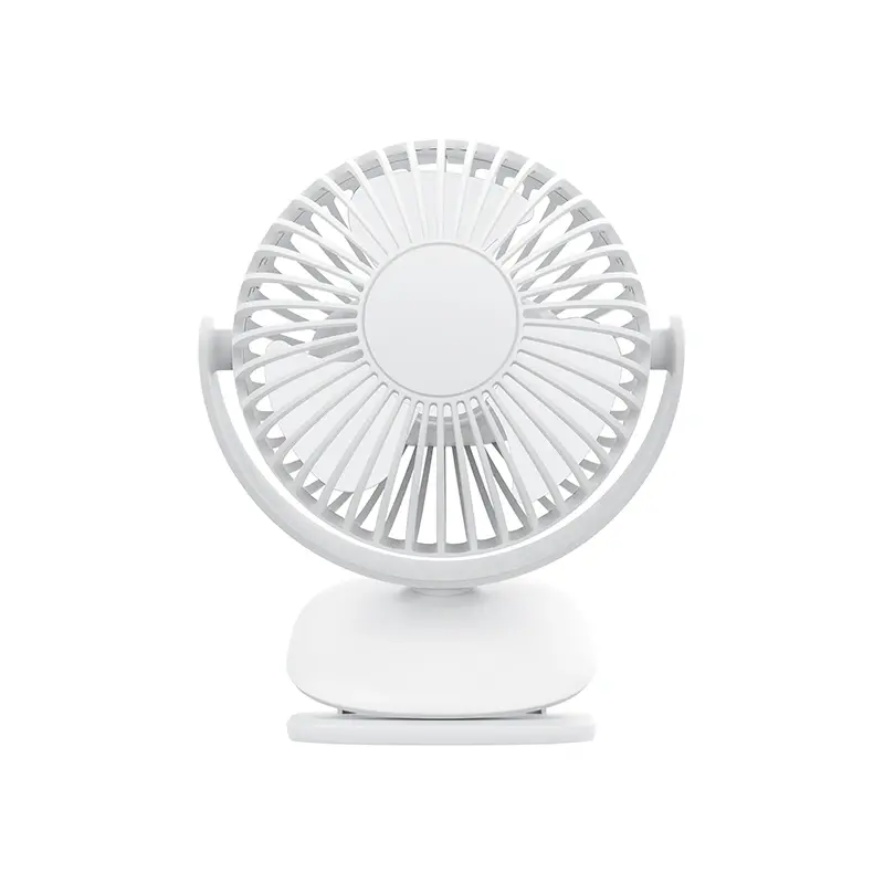 NEW!! mini Clip Fan 360 Degree Rotation Rechargeable Fan (WiWu FS03)- White Color