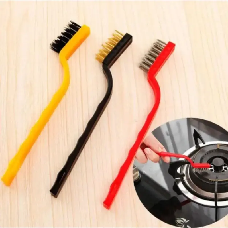 Stove Cleaning Brush Set – Wire Kitchen Gap Cleaning Brush (3 Pcs Heavy Duty Tool)