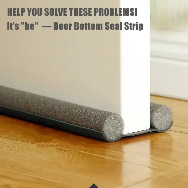 Windproof Seal Strip Draught Excluder Stopper Door Bottom Guard Double Protector Doorstop Dust-proof Blocker Sealer Soundproof
