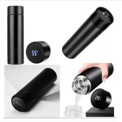 Smart Stainless Steel Water Bottle – LED Temperature Display Thermos Flask (500ml)